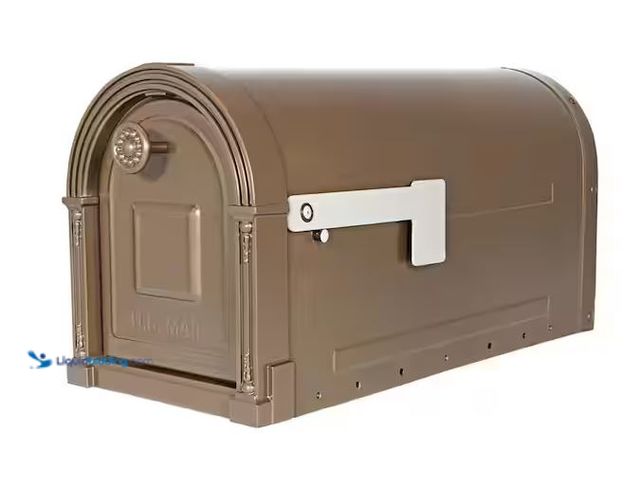 Lot 49-1568981 - Architectural Mailboxes Garrison Venetian Bronze, Large, Steel, Post Mount Mailbox Model # GM160VBAM...