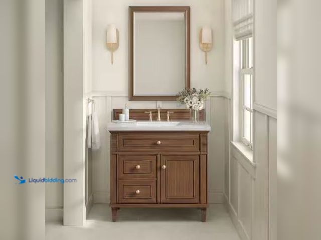 Lot 49-1549935 - James Martin Vanities Lorelai 35.88 in. W x 23.5 in. D x 32.88 in. H Bath Vanity Cabinet Without Top...