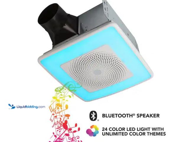 Lot 49-1624465 - Broan-NuTone Sensonic Series 110 CFM Ceiling Bathroom Exhaust Fan with Speaker and Bluetooth Wireles...