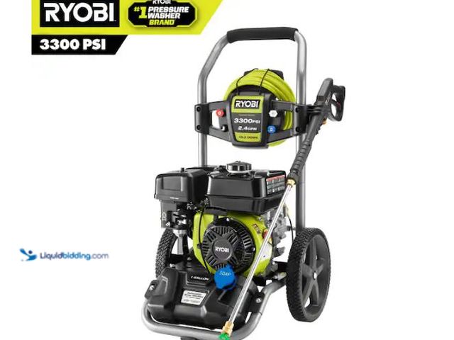 Lot 49-1627631 - RYOBI 3300 PSI 2.4 GPM Cold Water Gas Pressure Washer with 212cc Engine Model # RY80589, Used, Has A...