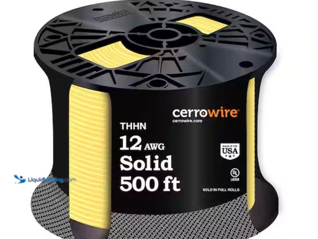 Lot 49-2001528 - Cerrowire 500 ft. 12 Gauge Yellow Solid Copper THHN Wire, Model # 112-1657J, Unused, Factory packed....