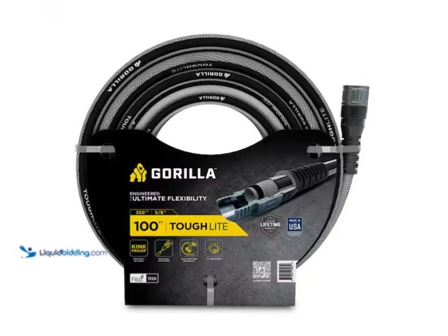 Lot 49-1575391 - Gorilla Tough Lite 5/8 in. x 100 ft. Heavy Duty Garden Hose, Model # HYB55800, Unused  Ref#ASRHD0130
