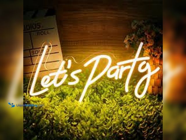 Lot 49-5545779 - Lets Party Neon Sign, Unused with attachments, Powers On
