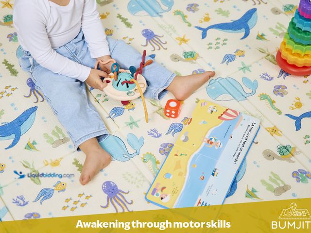 Lot 49-5437235 - Reversible Baby Floor Mat (71x59x0.4in) -Foldable, Lightweight Foam Playmat for Babies & Toddlers - ...