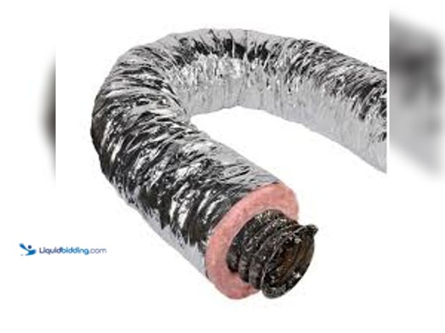 Lot 49-5488417 - Master Flow 10 in. x 25 ft. Insulated Flexible Duct R6 Silver Jacket. Model # F6IFD10X300. Unused