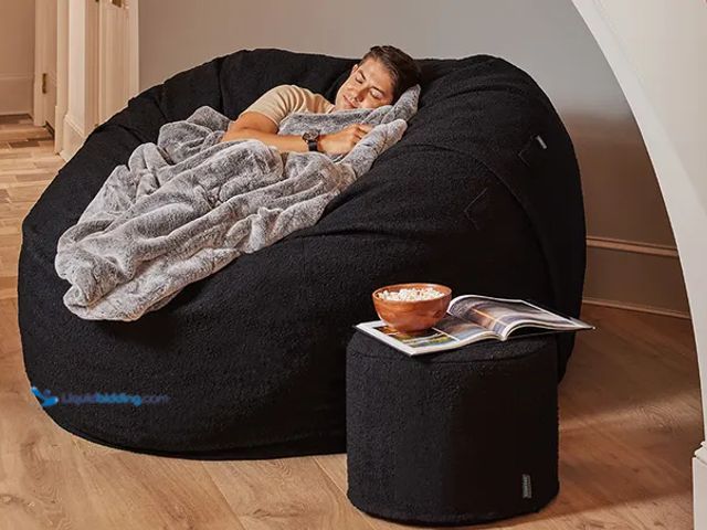 Lot 49-911591 - Lovesac MovieSac Bean Bag Chair - The Ultimate Luxury Lounger for your space, Approximately 4' wide ...