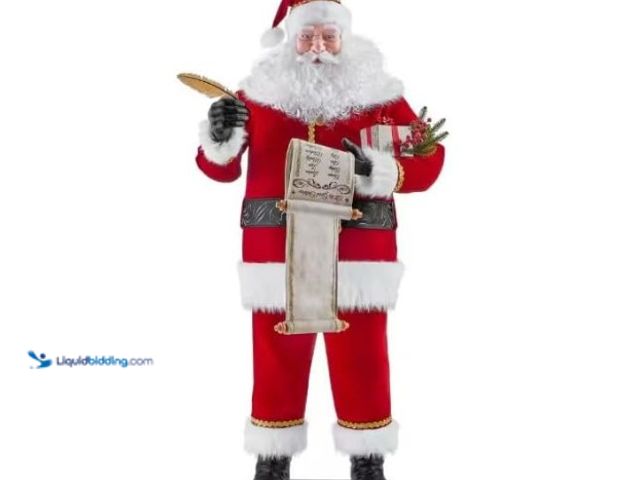 Lot 49-1544902 - Home Accents Holiday 6 ft ANIMATED Wishlist Santa, Indoor Use Only, Model # 111183714, Slightly used...