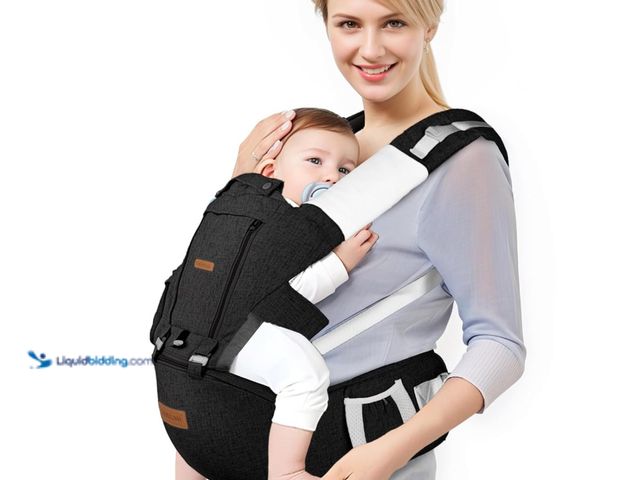 Lot 49-1512615 - Baby Carrier Newborn to Toddler with Hip Seat & Lumbar Support, 9-in-1 Safety-Certified Wrap Carrier...