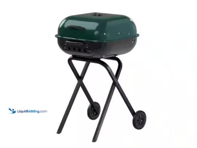 Lot 49-2022902 - Americana Walk-A-Bout Portable Charcoal Grill in E. Green, Model # 4200.5.176, MSRP $63.93, Unused, ...