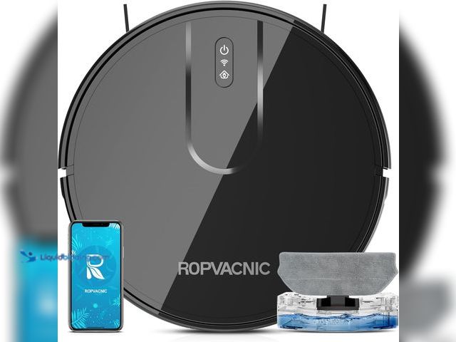 Lot 49-5461258 - ROPVACNIC Robot Vacuum Cleaner and Mop Combined with Suction Power of 4000Pa, Custom Cleaning Settin...