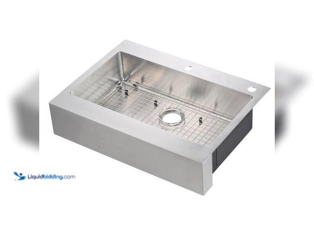 Lot 49-5414043 - Glacier Bay
Retrofit Drop-In/Undermount Stainless Steel 33 in. 2-Hole Single Bowl Flat Farmhouse Ap...