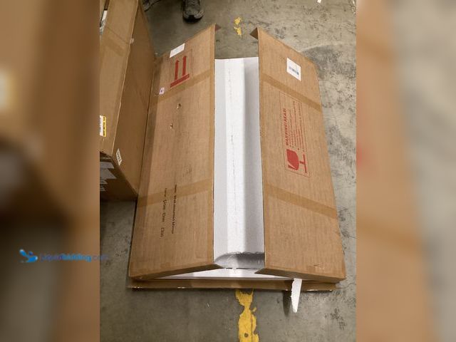 Lot 49-5475858 - 40 x 30 Inches Espresso Toned Wood Wall Mounted Mirror Unused