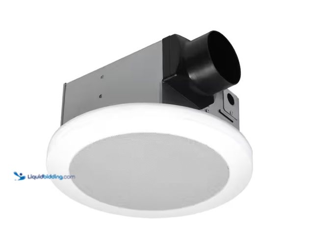 Lot 49-1571033 - Commercial Electric 110 CFM 1.5 Sones Ceiling Bathroom Exhaust Fan with Bluetooth Speaker and Adjust...