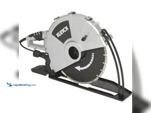 Lot 49-3539934 - Klutch Electric Concrete Cutter, 14in. Blade. Model #114831. Used and dirty. Tested and works
