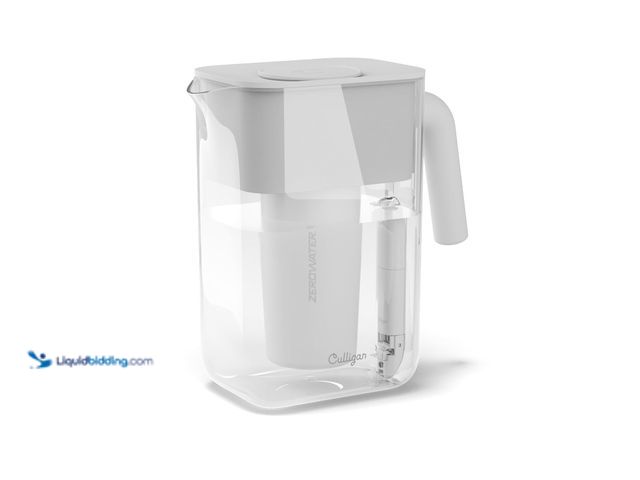 Lot 49-5572517 - Culligan ZeroWater 12-Cup Pitcher Water Filter Removes PFAS. Model: 810136500455. unused