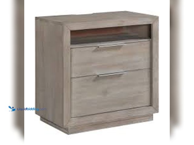 Lot 49-5483540 - Picket House Furnishings Cadia Grey 2-Drawer 28 in. W Nightstand. Model # B-3430-5-NS. Unused