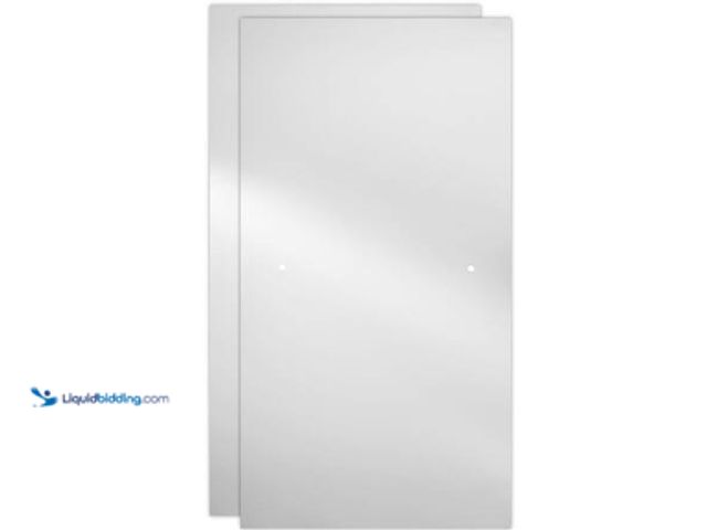 Lot 49-5541937 - Delta 29-3/4 in. x 55-1/2 in. x 1/4 in. (6mm) Frameless Sliding Bathtub Door Glass Panels in Frosted...