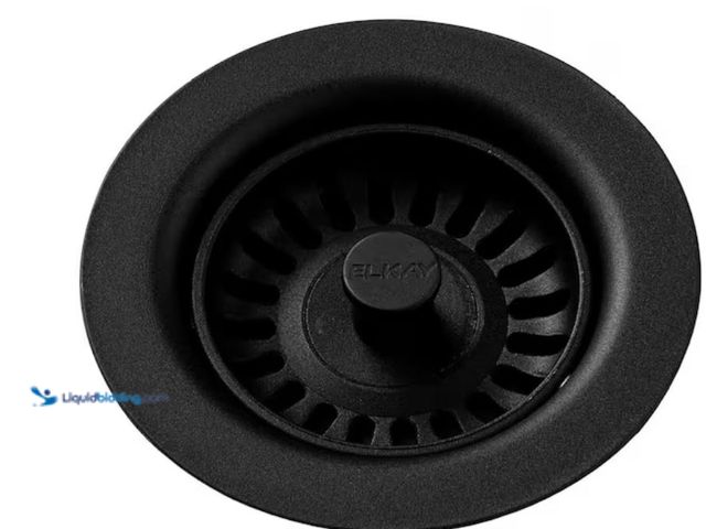 Lot 49-2006224 - Elkay Polymer Drain Fitting for 3-1/2 in. Sink Drain Opening in Black, Model # LKQS35BK, Unused.  Re...