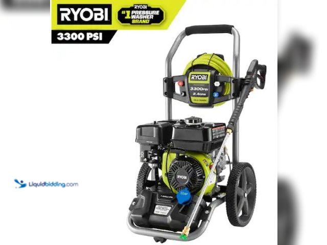 Lot 49-3631280 - RYOBI 3300 PSI 2.4 GPM Cold Water Gas Pressure Washer with 212cc Engine, Model: RY80589, NOTE: Sligh...