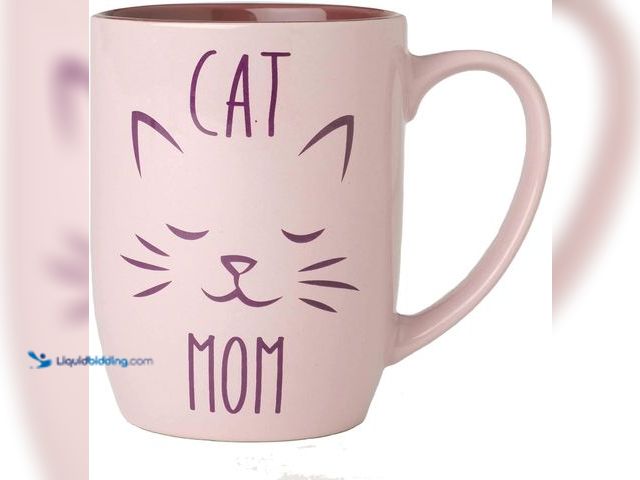 Lot 49-5408091 - Lot of 16. Petrageous 16045 Ceramic Cat Mug, 4" Diameter x 6" Height, 24 oz Capacity, Dishwasher and...