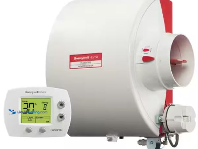Lot 49-2025039 - Honeywell Home HE280D 17 Gallon Flow-Through Bypass Whole House Humidifier and Digital Humidistat, M...