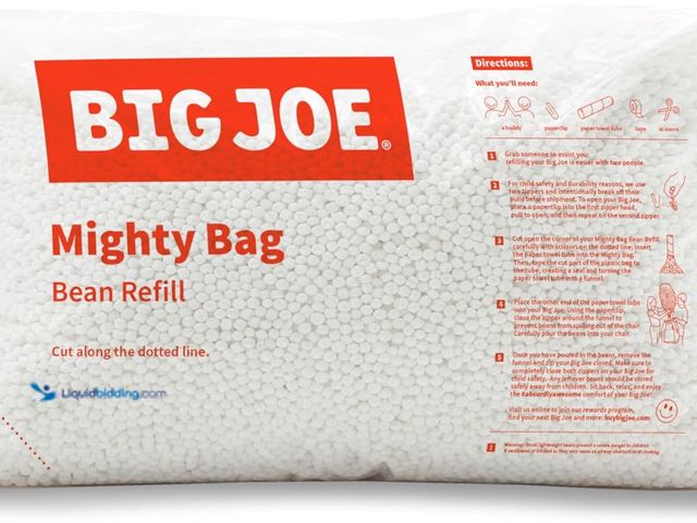 Lot 49-3531696 - Big Joe Bean Refill Polystyrene Beans for Bean Bags or Crafts, 100 Liters. Model: B0055DXQS0. Unused