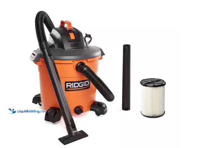 Lot 49-1572273 - RIDGID 16 Gal. 5.0 Peak HP NXT Shop Vacuum Wet Dry Vac with General Debris Filter, Locking Hose and ...