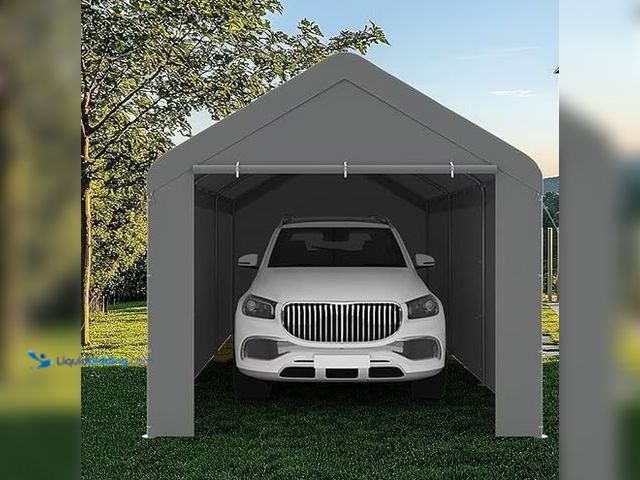 Lot 49-5580733 - Outdoor 10’ x 20’ Carport Tent Car Ports Party Tent Heavy Duty Portable Car Garage Tent,Gray. Unused