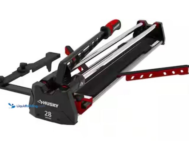 Lot 49-1546846 - Husky 28 in. Tile Cutter with Tungsten Carbide Blade and Adjustable Gauge, Model # JHD700, Slightly ...