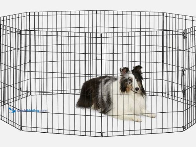 Lot 49-3536723 - New World Dog Exercise Pen & Playpen, 24" W x 30" H, No Door, Black Item is Factory Sealed