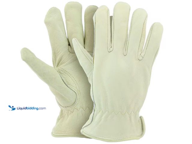 Lot 49-1575849 - Lot of (2) Large Grain Cowhide Water Resistant Leather Work Glove 2-Pack, Model # PRO86009-L2P, Unus...