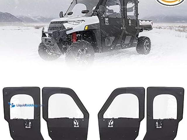 Lot 49-1566193 - KEMIMOTO UTV Lot of Doors & Rear Windshield, Including (4) Doors With Steel Frame Compatible with Po...