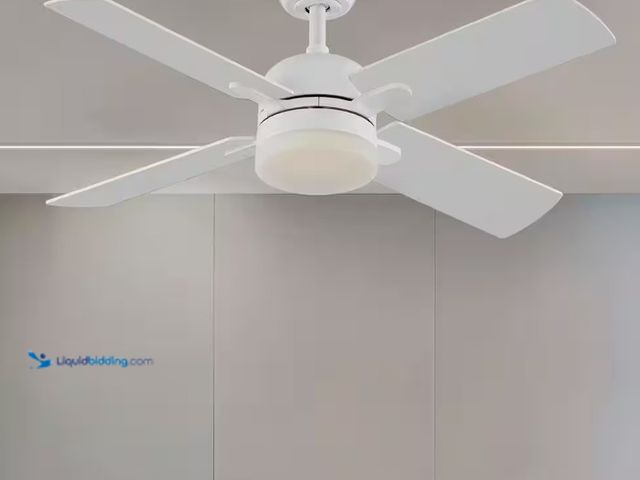 Lot 49-5560189 - Hampton Bay
Letta 42 in. LED Indoor Matte White Downrod Mount Ceiling Fan with DC Motor and Remote ...