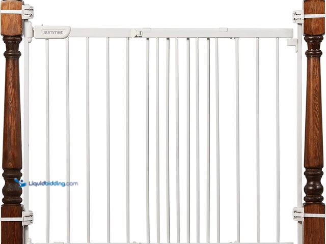 Lot 49-5476475 - Summer Infant Metal Banister & Stair Safety Pet and Baby Gate,31'-46' Wide, 32.5' Tall, Install Bani...