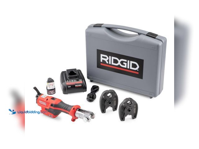 Lot 49-5410228 - RIDGID RP 115 Mini Press Tool Kit for 1/2 in. - 3/4 in. Copper & Stainless Fittings with 12V Li-Ion ...