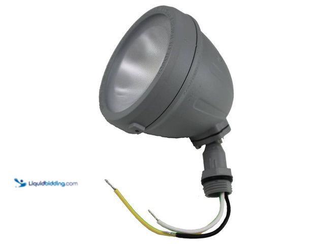 Lot 49-5552016 - QTY 2 -  Commercial Electric
14-Watt Hardwired Gray LED Landscape Flood Light Metal Spot Light, 110...