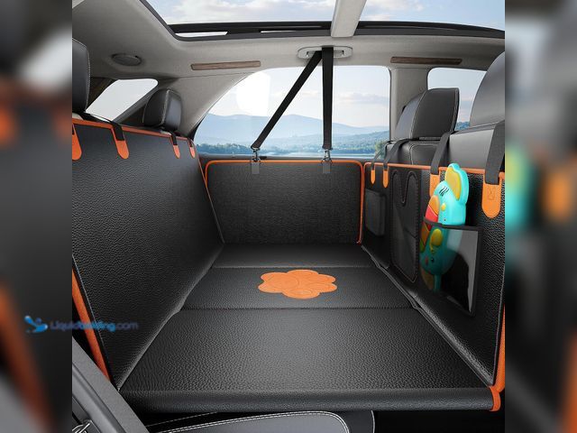 Lot 49-5437364 - Back Seat Cover for Dogs,Upgraded PU Leather Dog Car Cover for Back Seat with Hard Bottom Holds 400l...