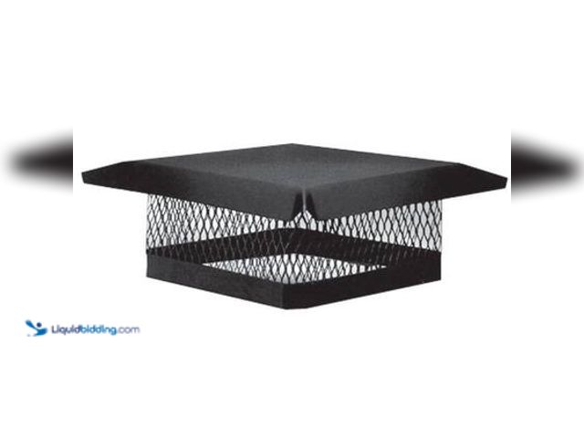 Lot 49-5545264 - Master Flow 13 in. x 13 in. Galvanized Steel Fixed Chimney Cap in Black Model # CC1313 Unused.
