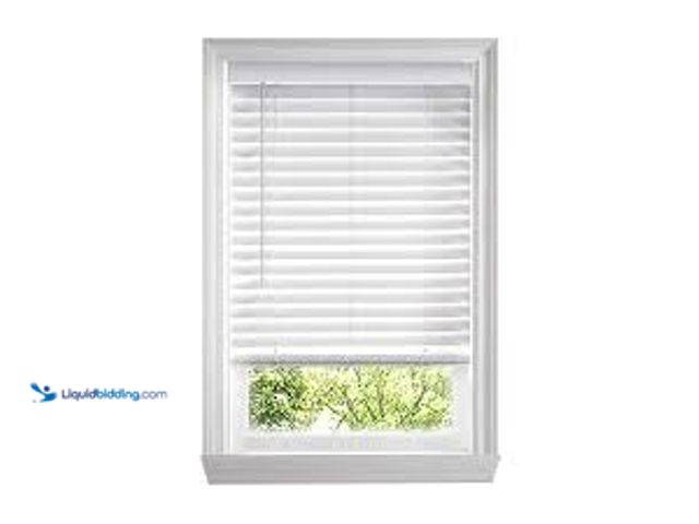 Lot 49-5450665 - Home Decorators Collection White Cordless Room Darkening Faux Wood Blind/Shade with 2 in. Slats - 72...