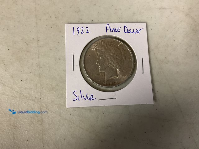 Lot 49-1830701 - 1922 PEACE DOLLAR 1 OZ FINE .999 SILVER COIN #COINS0219