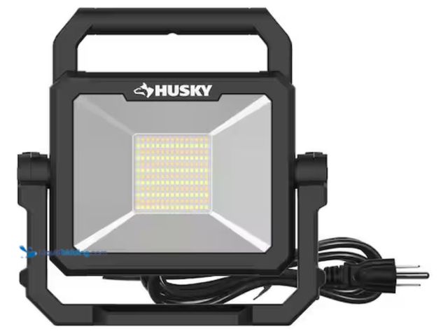 Lot 49-2001458 - Husky 6000 Lumen LED Portable Corded Work Light, Model # K40568, Unused, Factory packed.   Ref#BIN05...
