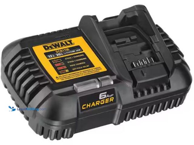 Lot 49-1569179 - DEWALT 6 Amp Battery Charger, Model # DCB1106, Slightly used.  Ref#SBS0114