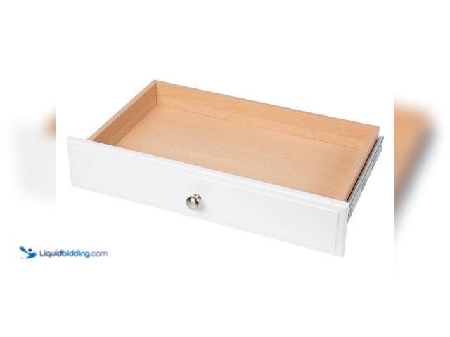 Lot 49-5453541 - Closet Evolution 4 in. H x 24 in. W White Wood Drawer. [Model # WH8] Unused