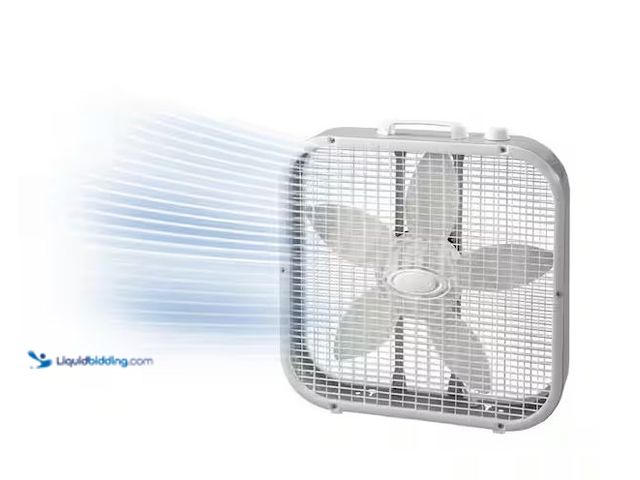 Lot 49-5555382 - Lasko
20 in. 3 Speed Box Fan in White for Bedrooms, Living Rooms, Garages with Save Smart Technolog...