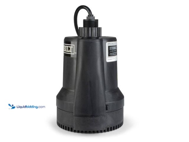 Lot 49-5412703 - Everbilt 1/6 HP Plastic Submersible Utility Pump, Model#1001-092-915, Used, Tested works.