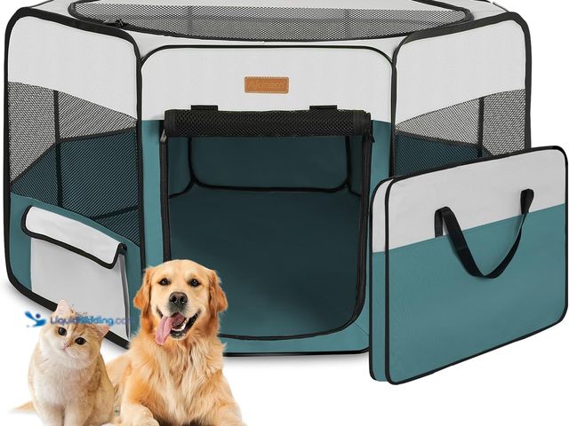 Lot 49-3511826 - Dog Playpen, Portable Pet Play Pen for Cat, Puppies, Rabbits, Chickens, Foldable Large-Capacity Pet ...