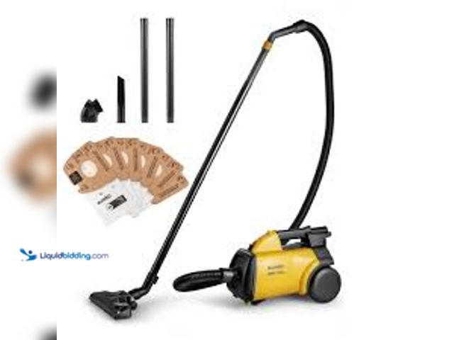 Lot 49-5541976 - Eureka 3670M Canister Cleaner, Lightweight Powerful Vacuum for Carpets and Hard floors, w/ 5bags,Yel...