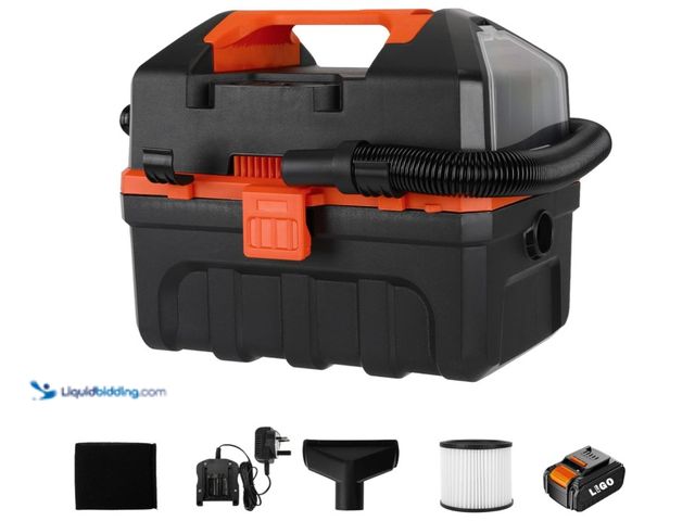 Lot 49-1516951 - LIGO 20V Cordless Shop Vacuum, 2.64 Gallon, Portable, Wet/Dry, Handheld, with Blowing Function- Incl...
