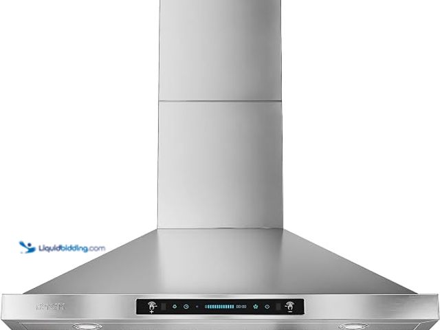 Lot 49-3631189 - IKTCH 36-inch Wall Mount Range Hood 900 CFM Ducted/Ductless Convertible, Kitchen Chimney Vent Stainl...
