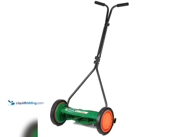 Lot 49-2005972 - Scotts 16 in. Manual Walk Behind Push Reel Lawn Mower, Model # 415-16S, Used, Has attachments, Scuff...